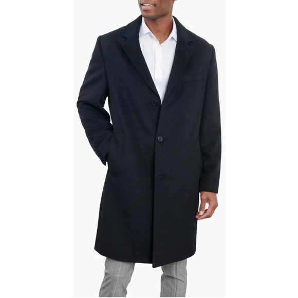 London Fog Men's 3-Buttoned Black Wallstreet Trench Size 42S
